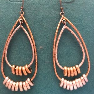 Lucky Brand Two Tone Silver/Gold Earrings